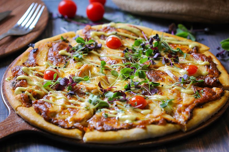 Veggie Delight marco pizza with fresh vegetables