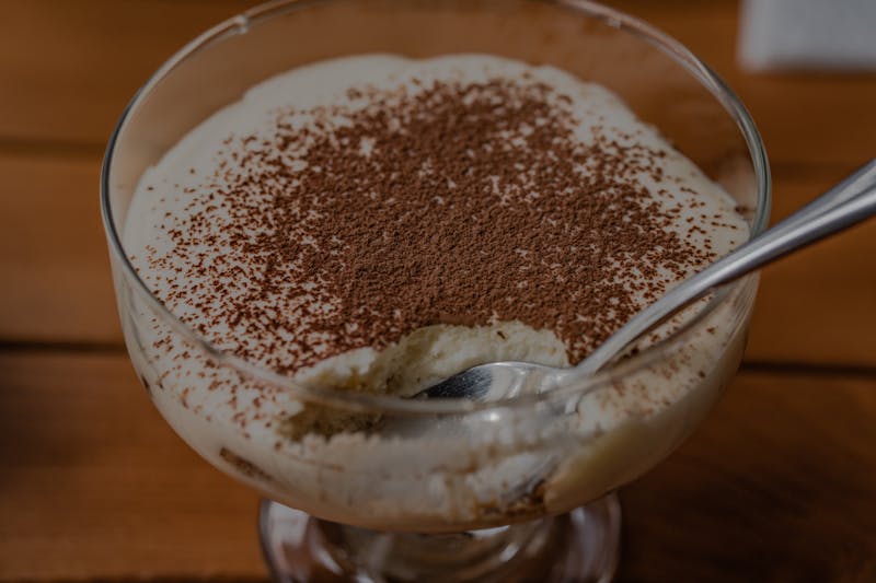Tiramisu Italian dessert at Marcos restaurant